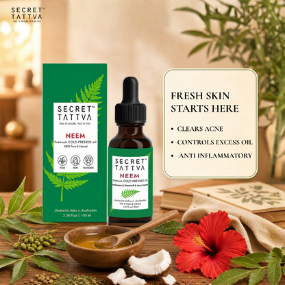 Neem Cold Pressed Oil for Acne & Dandruff - SECRET TATTVA