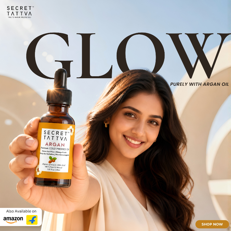 Argan Oil for Skin Glow & Dry Frizzy Hair - Barrier Repair Solution - SECRET TATTVA