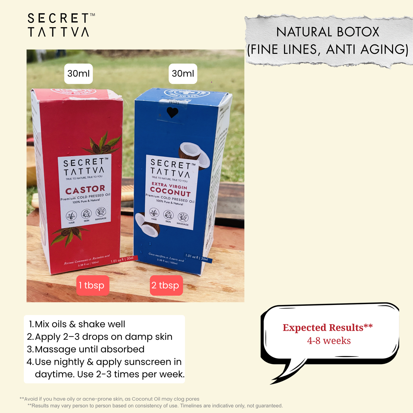 Natural Botox combo (Fine lines, Wrinkles, Anti-aging)
