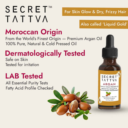 Argan Oil for Skin Glow & Dry Frizzy Hair - Barrier Repair Solution