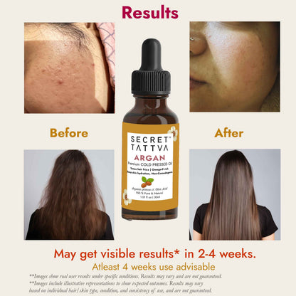 Argan Oil for Skin Glow & Dry Frizzy Hair - Barrier Repair Solution