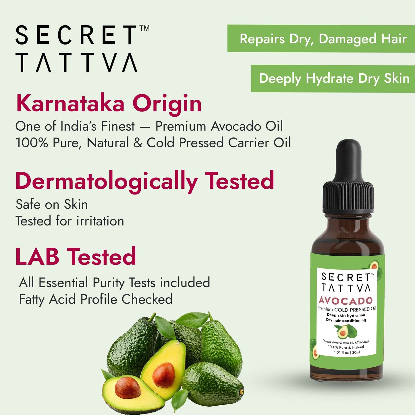 Avocado  Oil for Dry Hair, Skin Hydration