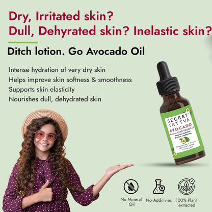 Avocado  Oil for Dry Hair, Skin Hydration