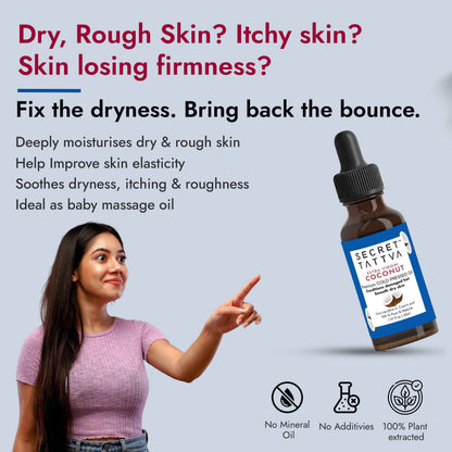Extra Virgin Coconut Oil for Dry Hair, Dry Skin, Baby Massage