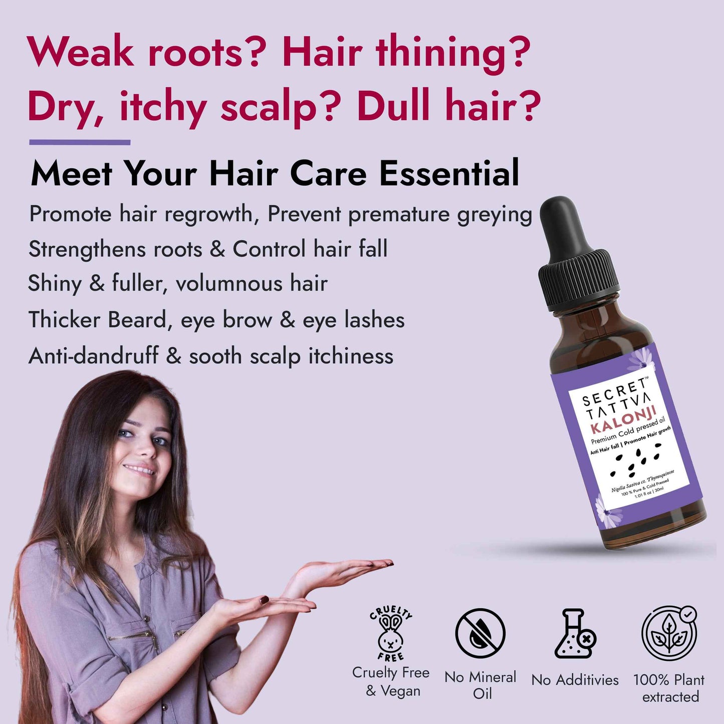 Kalonji Oil for Hair Growth, Premature Greying and Scalp Health