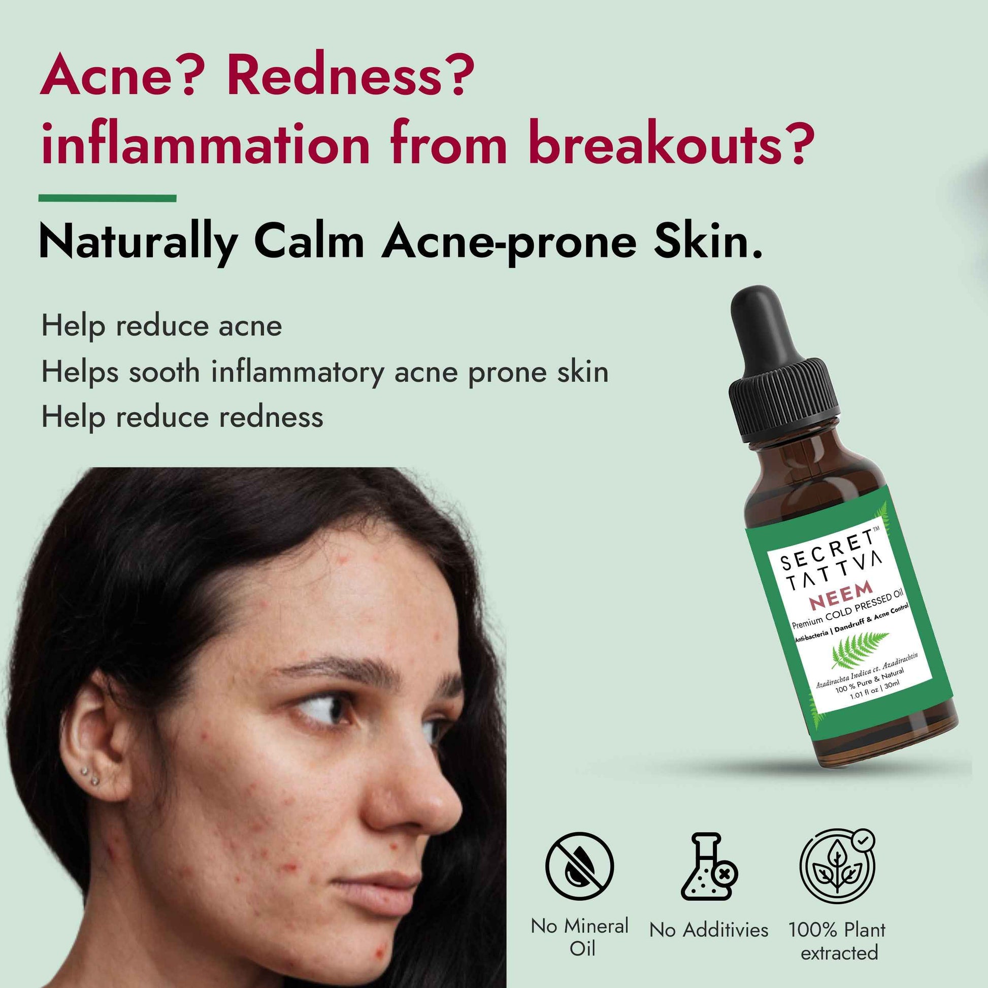 Neem Cold Pressed Oil for Acne & Dandruff