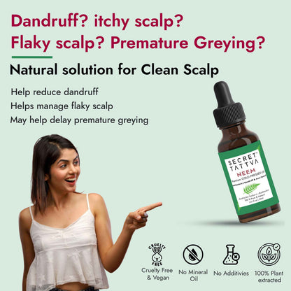 Neem Cold Pressed Oil for Acne & Dandruff