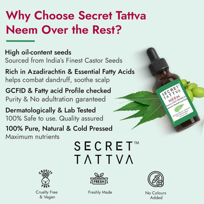 Neem Cold Pressed Oil for Acne & Dandruff