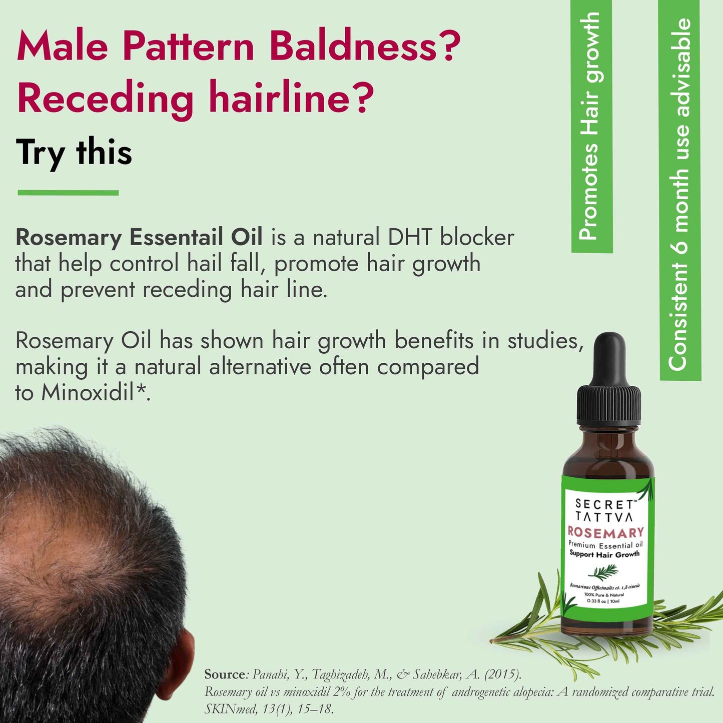 Rosemary Essential Oil - Hair Regrowth, Fall Control