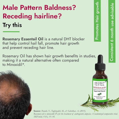 Rosemary Essential Oil - Hair Regrowth, Fall Control