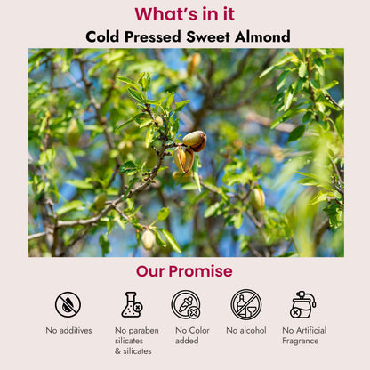 Sweet Almond for Hair Nourishment, Vitamin E rich, Fine lines