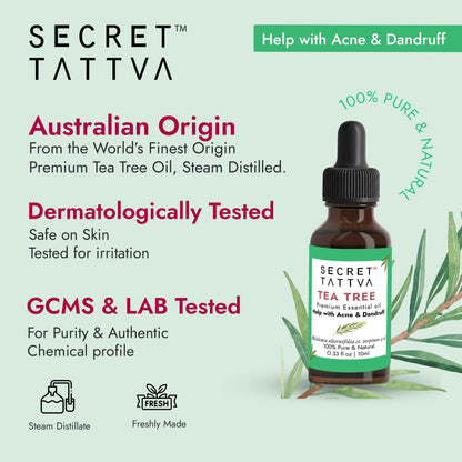 Tea Tree Oil for Acne & Dandruff