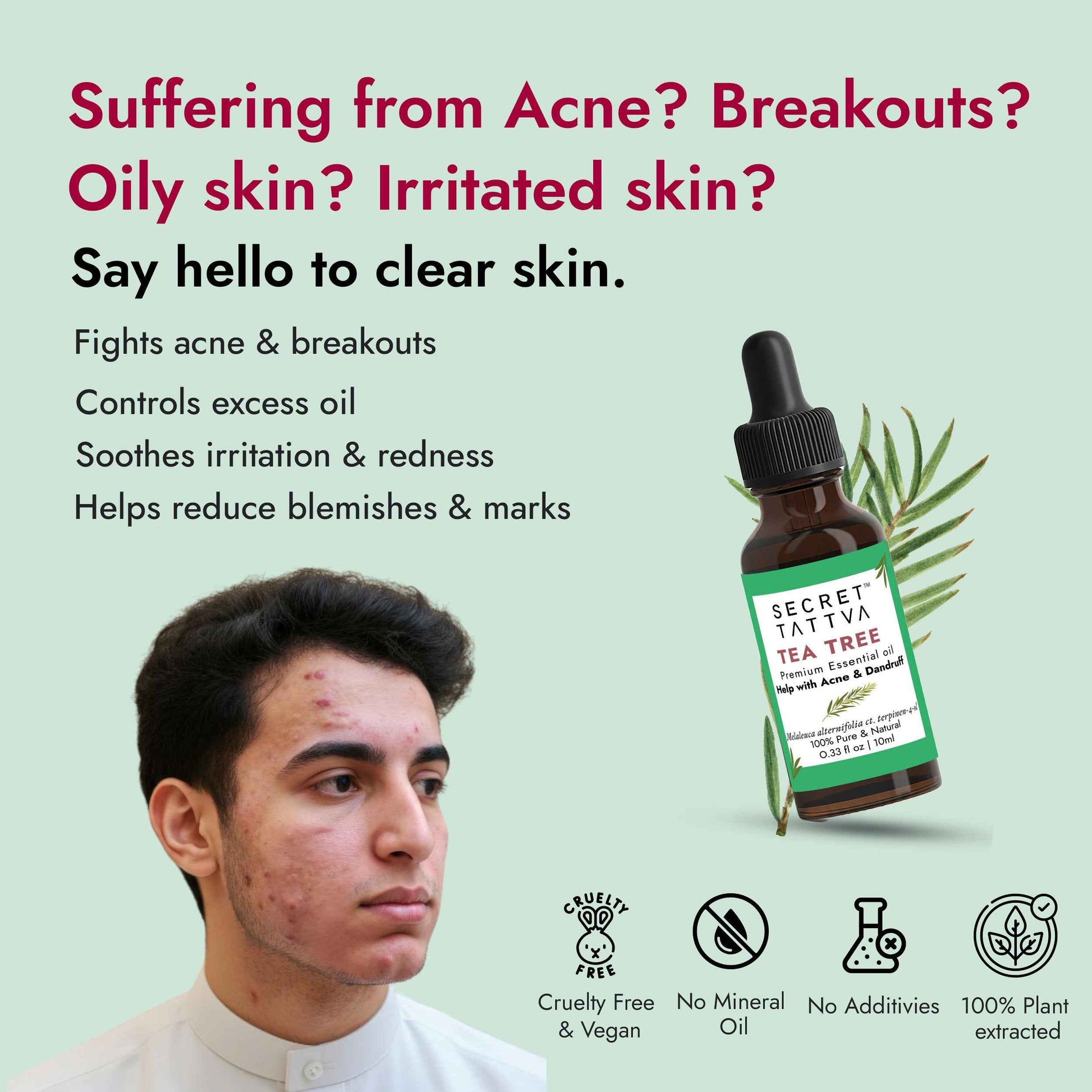 Tea Tree Oil for Acne & Dandruff