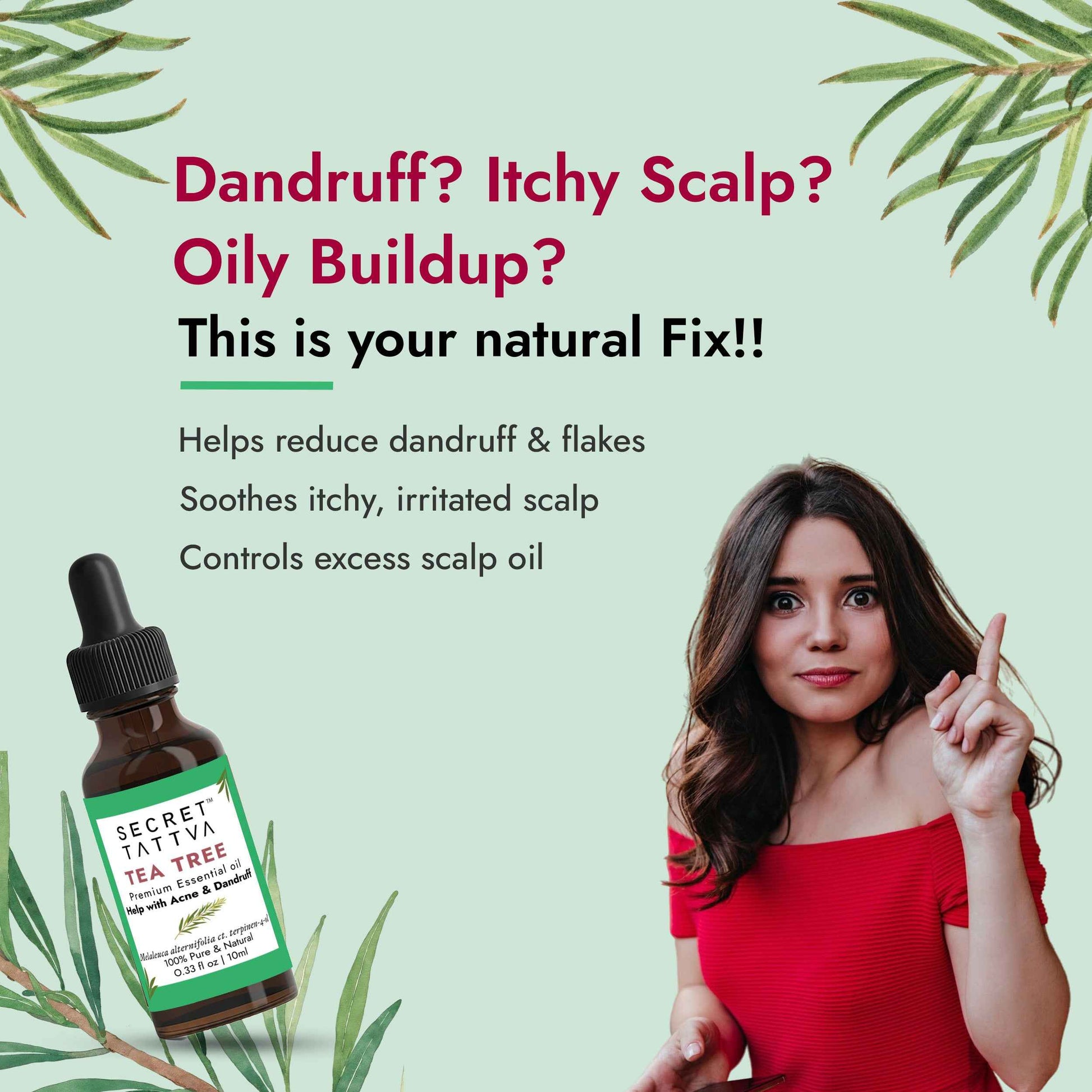 Tea Tree Oil for Acne & Dandruff