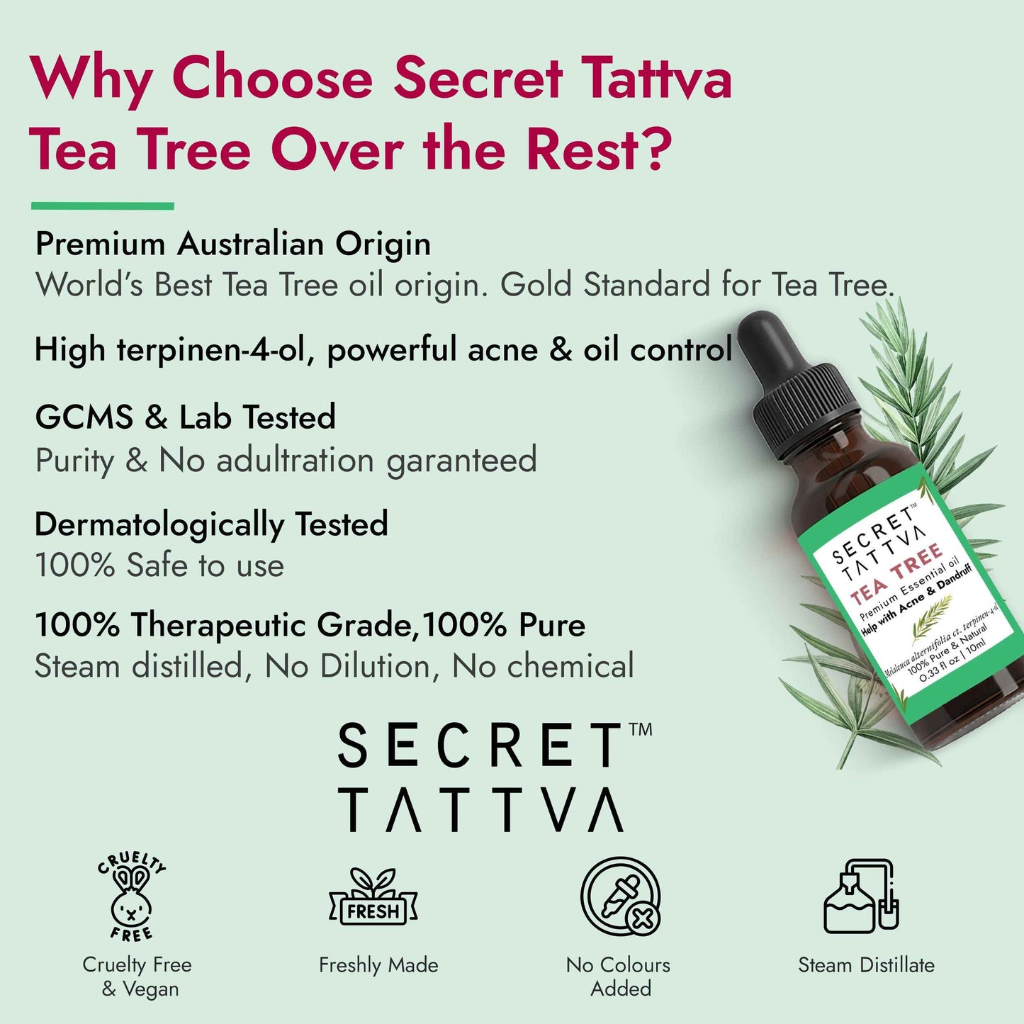 Tea Tree Oil for Acne & Dandruff