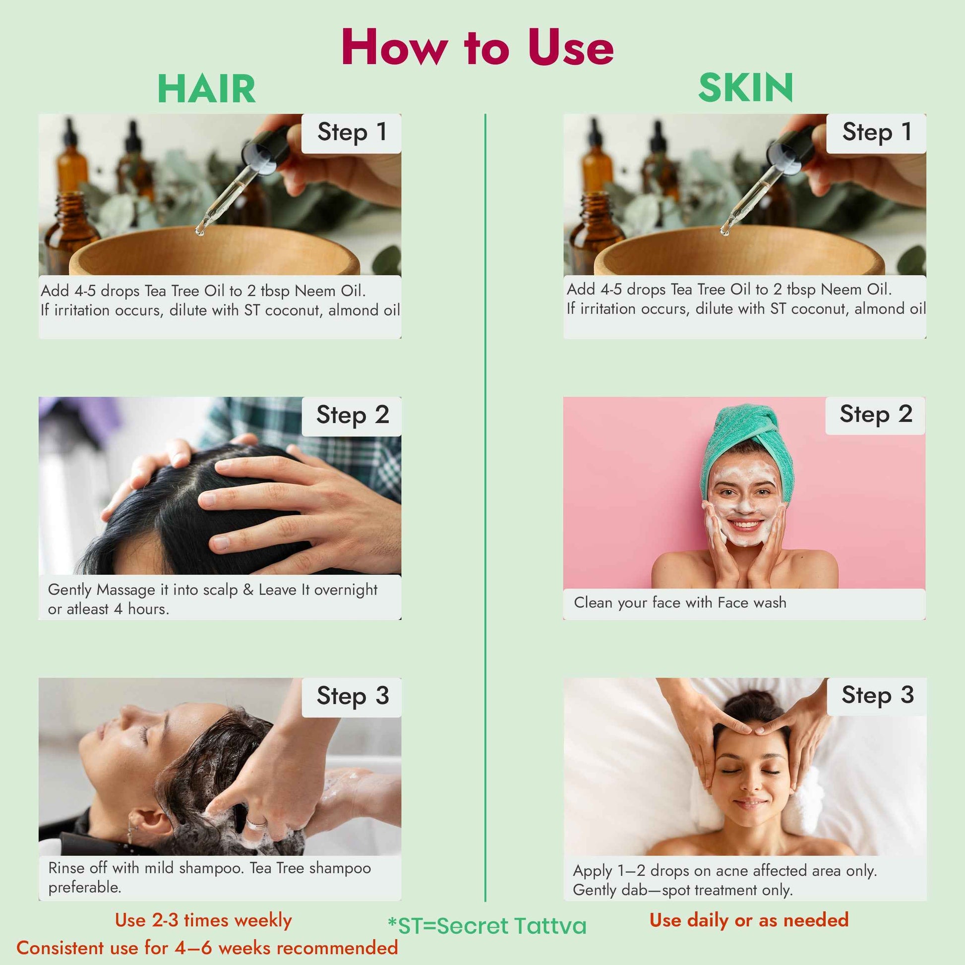 Tea Tree Oil for Acne & Dandruff